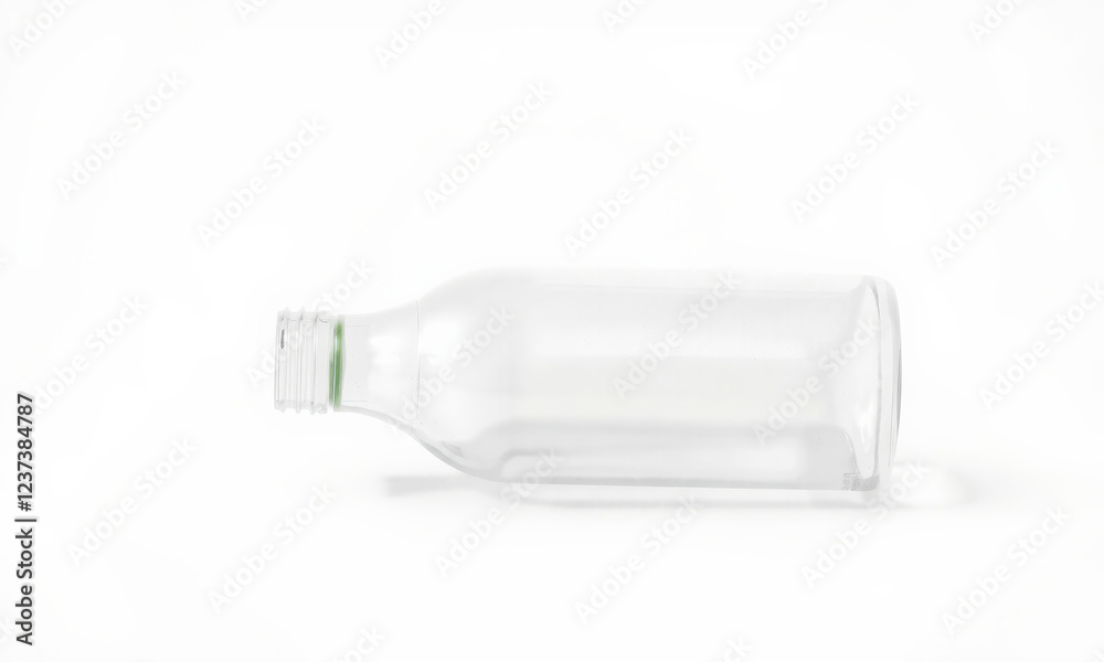 clear plastic bottle mockup lying on its side, showcasing its design and shape. Ideal for branding and packaging presentations clear plastic bottle mockup lying on its side, showcasing its design and shape. Ideal for branding and packaging presentations