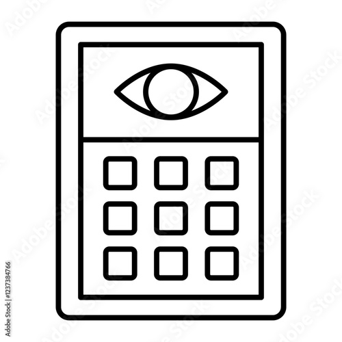 Retina scanner outline icon