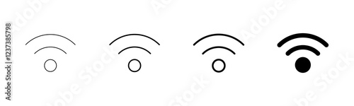 WIFI Icon vector isolated on white background. signal vector icon. Wireless and wifi icon or sign for remote internet access