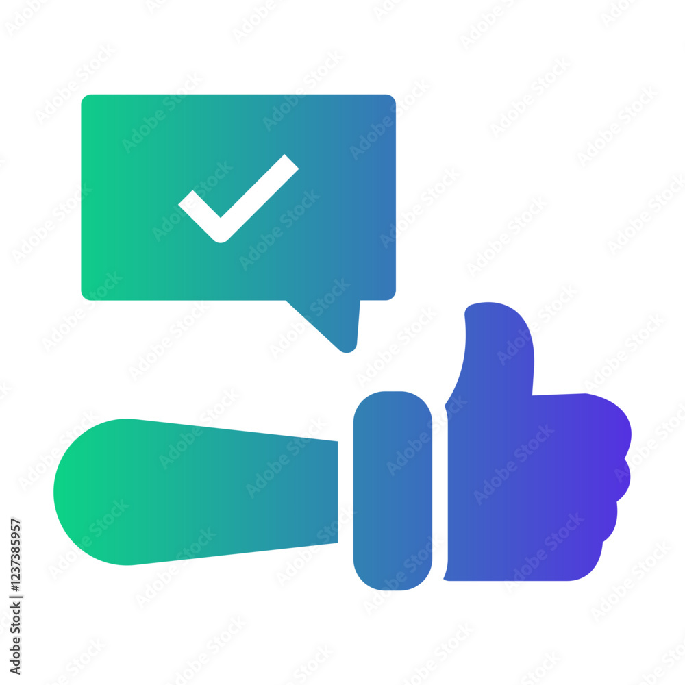 thumbs up Gradient icon