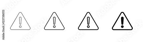 Exclamation danger sign vector isolated on white background. attention sign icon. Hazard warning attention sign. icon alert. Risk