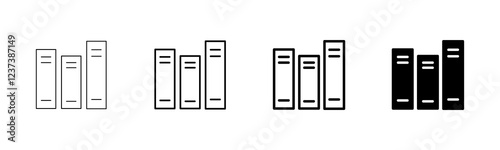 Library icon vector isolated on white background. Book icon vector