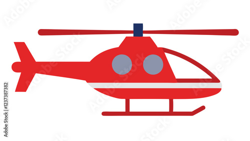Solid Helicopter vector art illustration