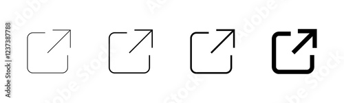 Link icon vector isolated on white background. Link vector icon. External link symbol vector icon. Hyperlink symbol