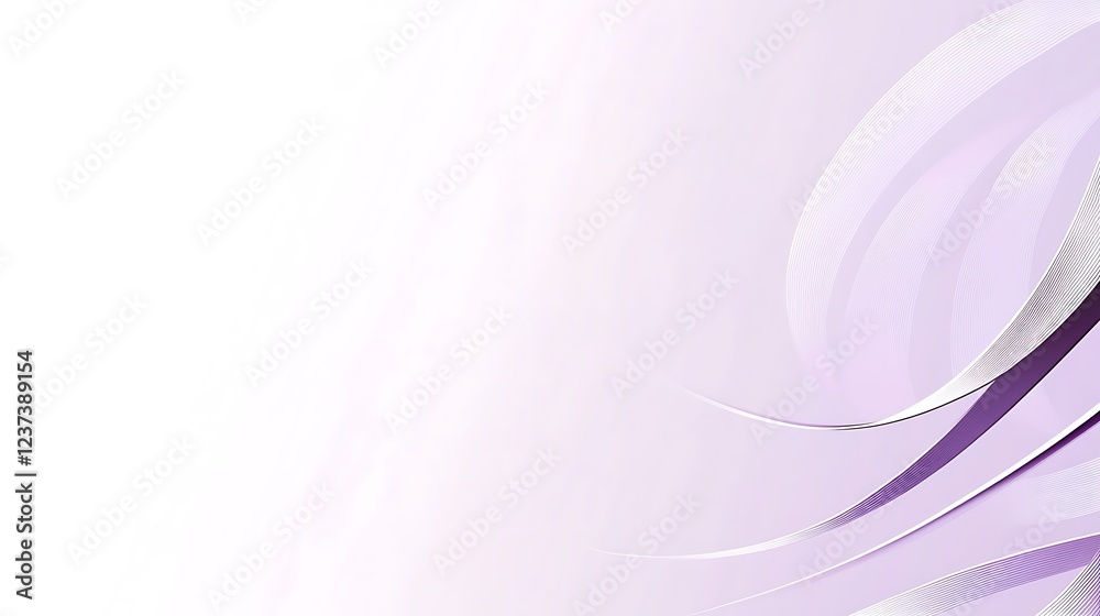 Naklejka premium Abstract Lavender Swirls White Background Design