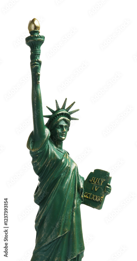 Fototapeta premium Statue of Liberty isolated on white. Symbol of freedom