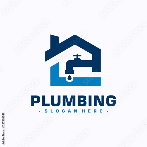 Plumbing logo design template. Vector illustration