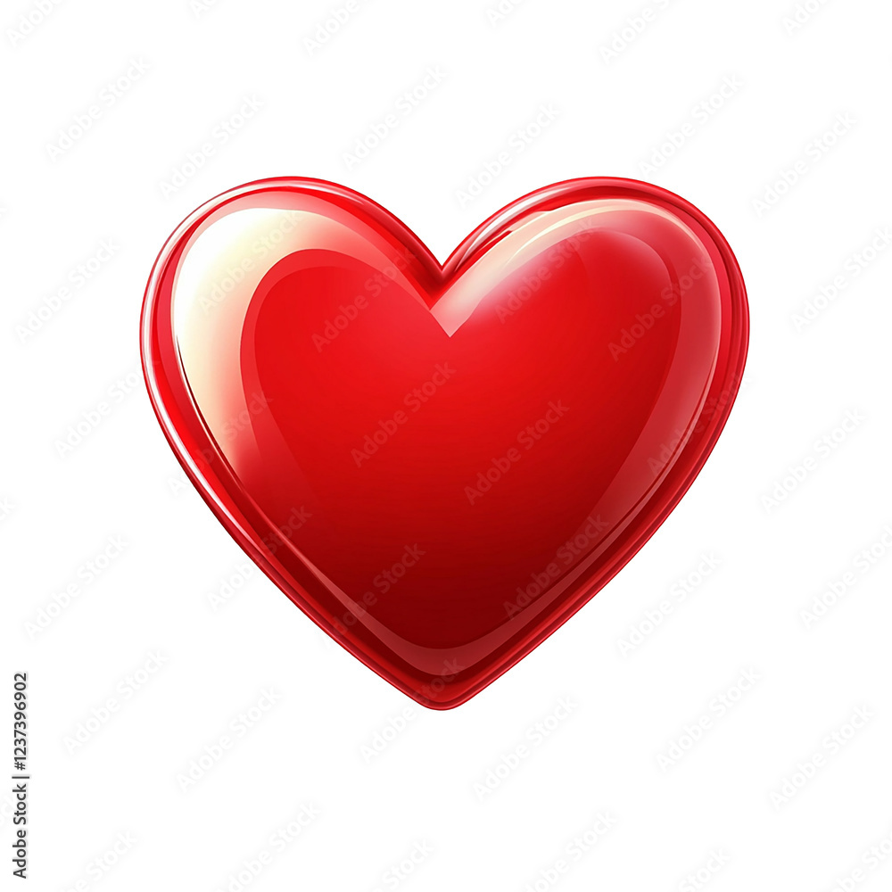 Stylish and Realistic Red Valentine Heart – Vector Design Stylish and Realistic Red Valentine Heart – Vector Design