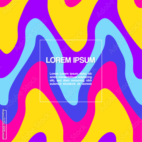 Abstract eye-catching vector design in melted bright colors