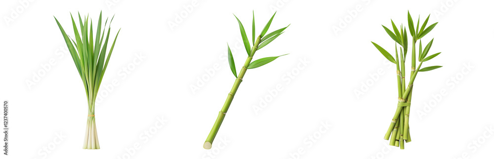 Fresh Green Leeks on White Isolated on transparent background Fresh Green Leeks on White Isolated on transparent background