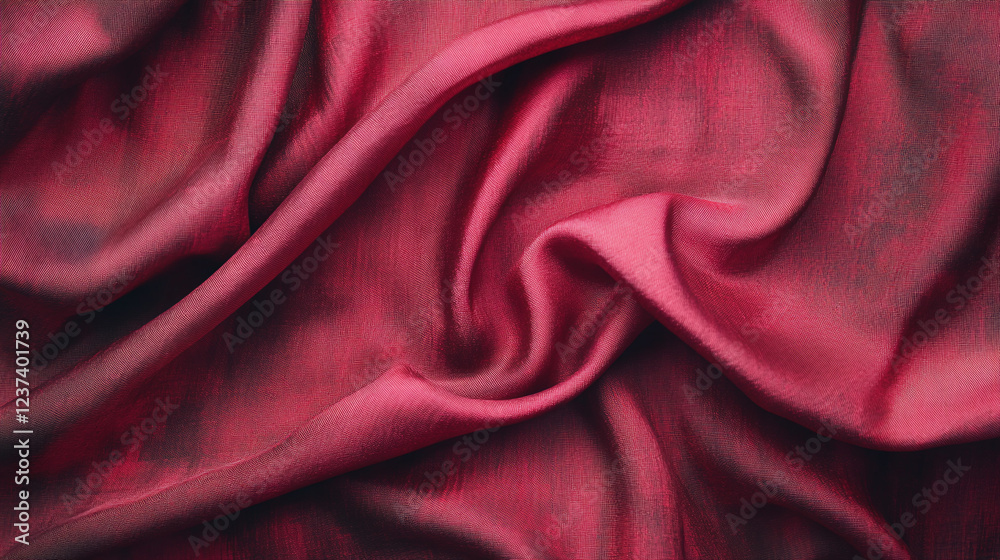 Fototapeta premium Close-up of luxurious silk draping elegantly over a textured surface