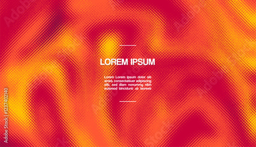 Abstract vector design of blurred glass type in warm colors