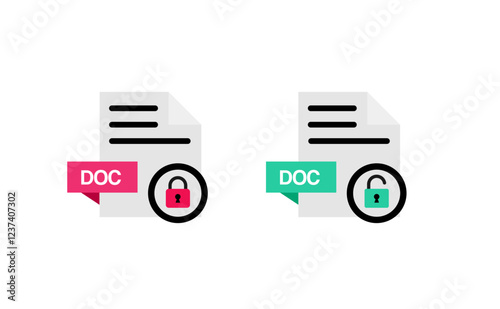 Locked documents icon vector design