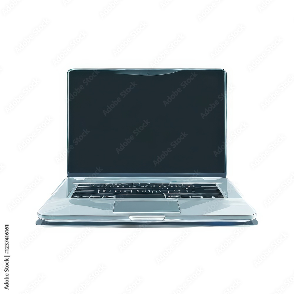 the AI Image Generator, Modern Laptop Computer with a Digital Display the AI Image Generator, Modern Laptop Computer with a Digital Display