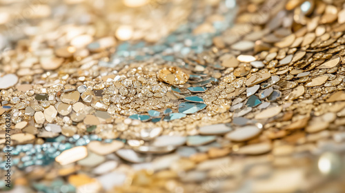 Shimmering Sequins: A close...