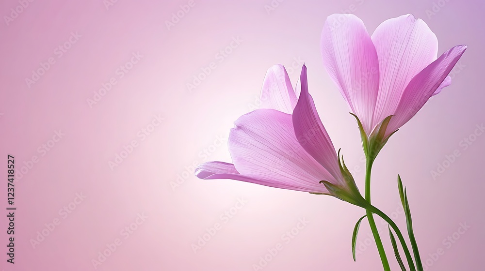 Delicate Pink Flowers Against Soft Background Delicate Pink Flowers Against Soft Background