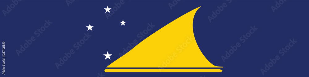 Tokelau flag long banner digital vector illustration