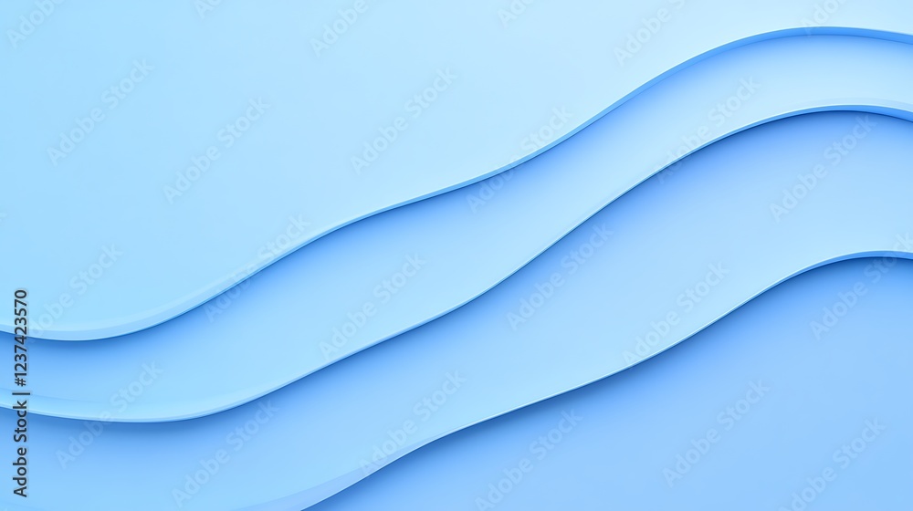 Obraz premium Abstract Blue Wavy Lines Background Design