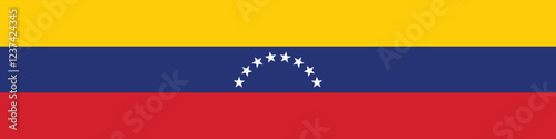 Venezuela flag long banner digital vector illustration