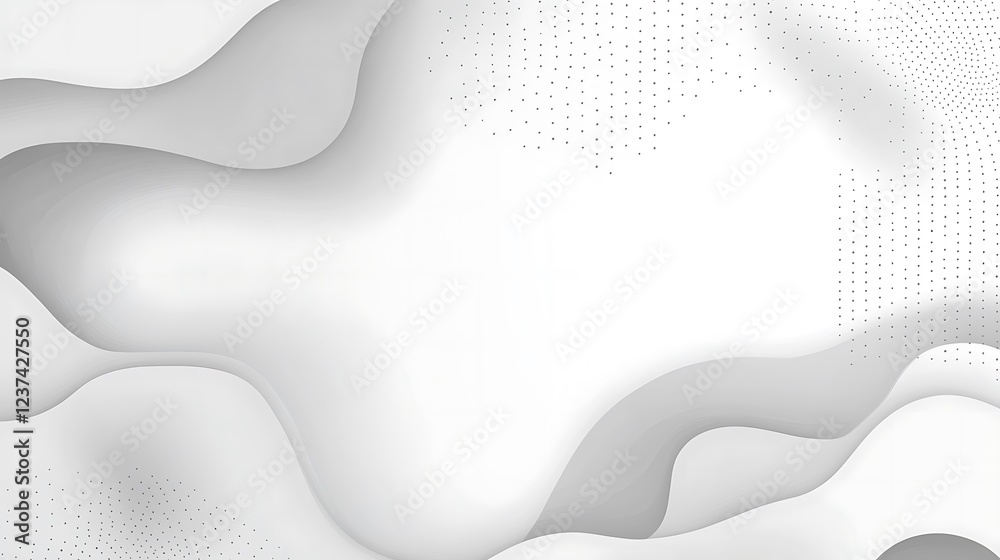 Fototapeta premium Abstract White Waves Background Design