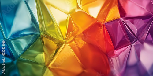 Rainbow Polyhedron Geometric Shapes