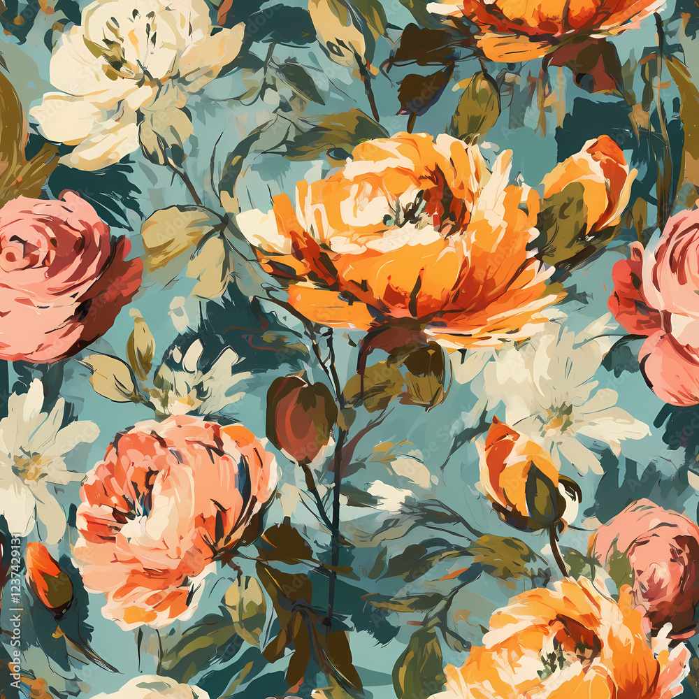 floral background vintage design detailed pattern