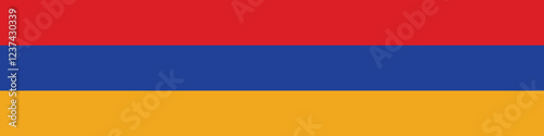 Armenia flag long banner digital vector illustration