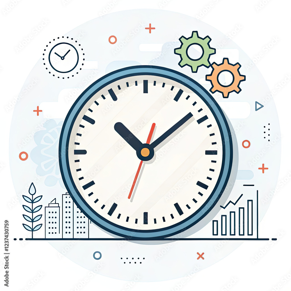 alarm clock icon on blue background alarm clock icon on blue background