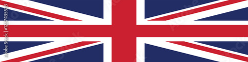 United Kingdom flag long banner digital vector illustration