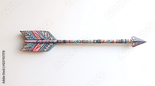 Decor arrow, boho design, white background, home decor