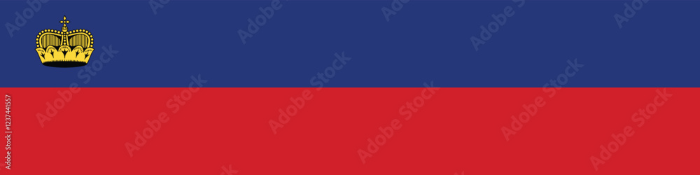 Liechtenstein flag long banner digital vector illustration Liechtenstein flag long banner digital vector illustration