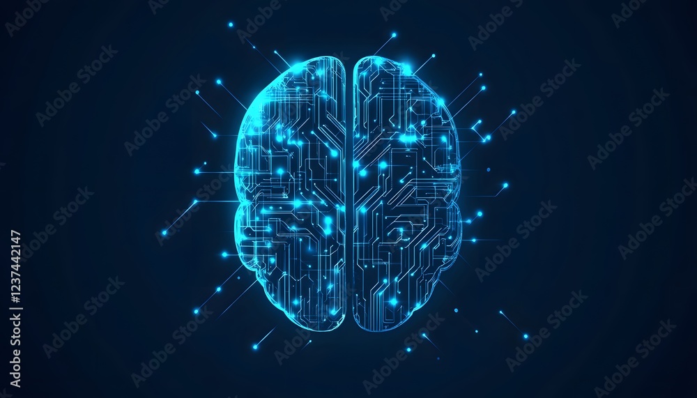 custom made wallpaper toronto digitalDigital Brain Circuitry Illustrates Neural Network Connections