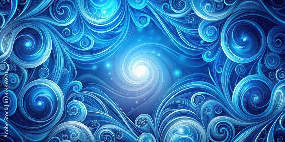 Abstract Blue Swirls , calming ocean waves, serene underwater scene Abstract Blue Swirls , calming ocean waves, serene underwater scene
