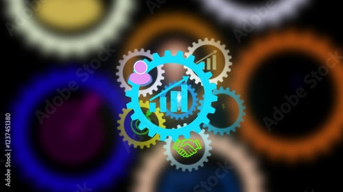 Multichannel marketing .. Concept with icons related to mufti or Omani channel marketing strategy, sales and retail, advertising,