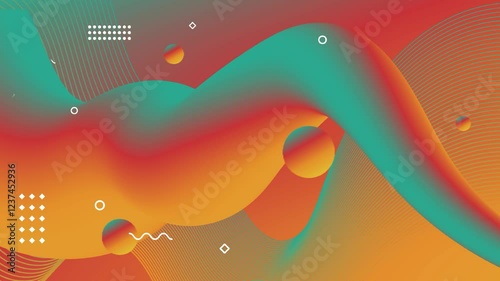 A soft color fluid abstract background in motion graphic. Pastel color combination. Fit for cover, banner, poster, backdrop.