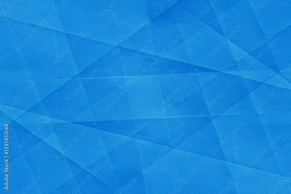 Fototapeta premium Abstract light blue geometric crumpled paper texture background 