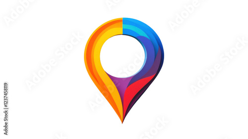 Colorful location pin icon showing placeholder on transparent background Free Download Colorful location pin icon showing placeholder on transparent background - GFXLoad