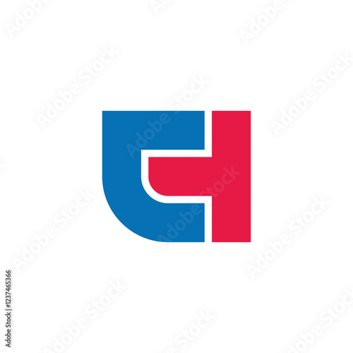 Free Download letters ct colorful simple geometric linked logo vector - GFXLoad