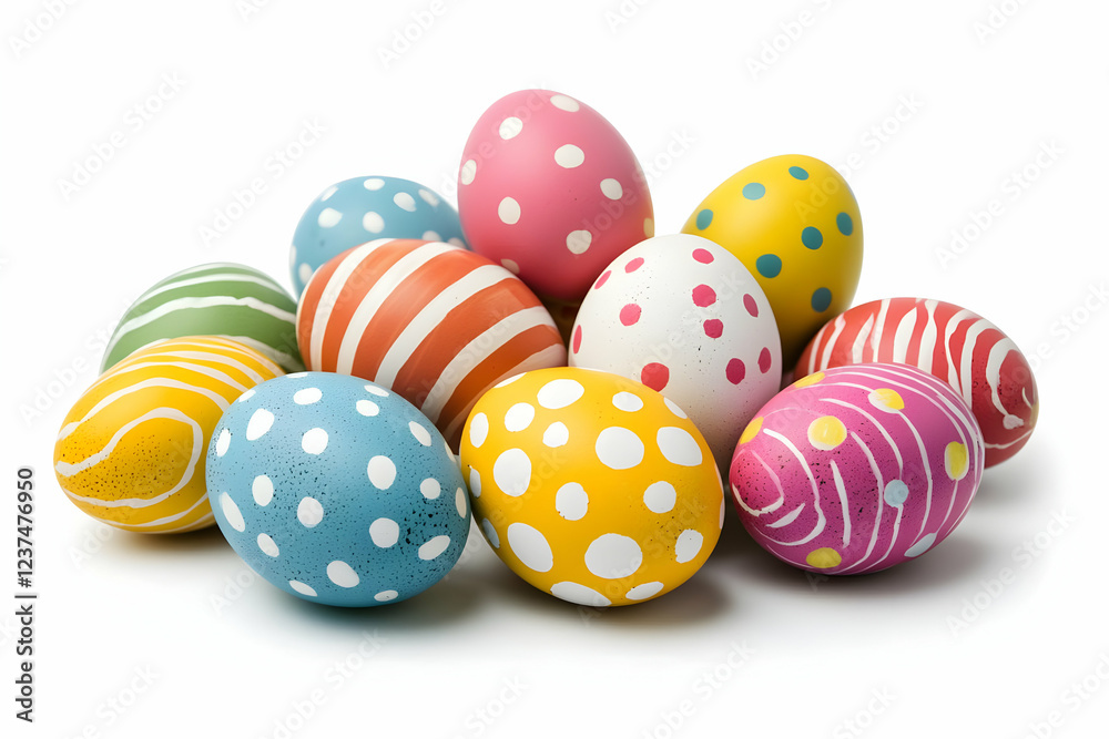Fototapeta premium easter eggs isolated on white