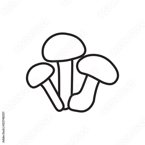 basidiomycota line icon