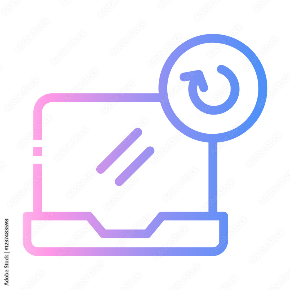 laptop Line Gradient Icon laptop Line Gradient Icon
