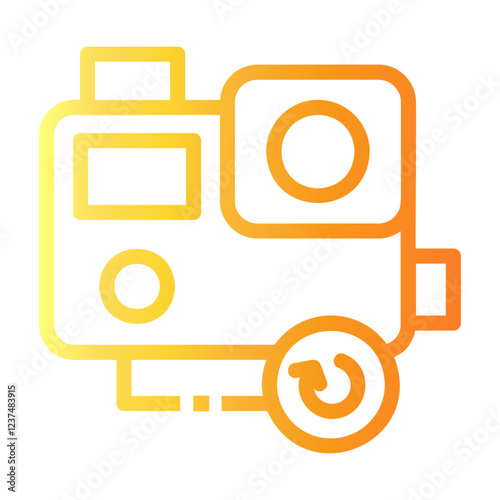 action cam Line Gradient Icon