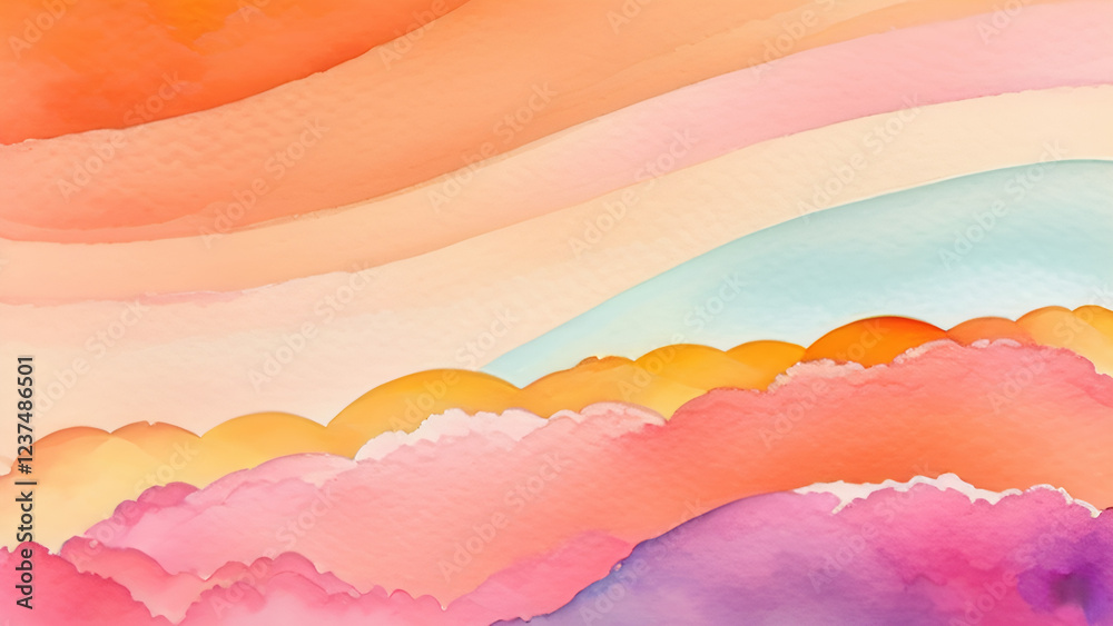 Soft Watercolor Gradient with Pastel Blending Soft Watercolor Gradient with Pastel Blending