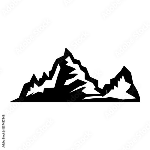 Hill, mountain icon, vector flat black simple trendy style illustration for web and app..eps photo