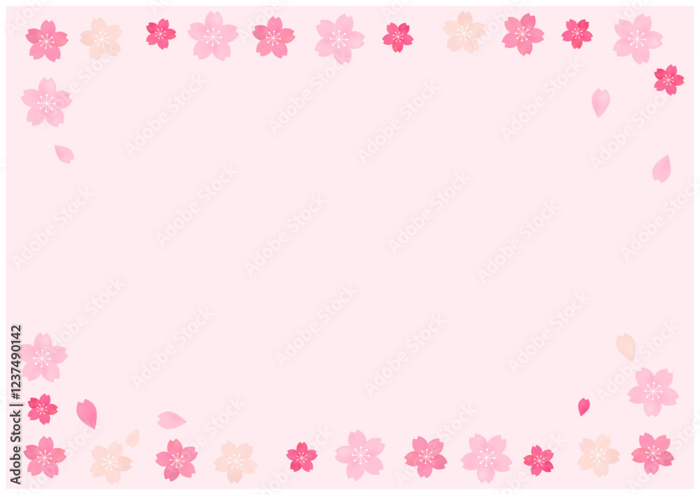 桜の花がかわいいおしゃれな春背景素材2 桜の花がかわいいおしゃれな春背景素材2