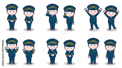 パイロットの男女 01