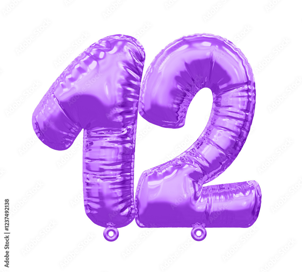 Purple Balloon Number 12 Purple Balloon Number 12