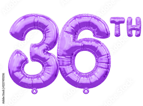 36 Year Anniversary Purple Balloon photo