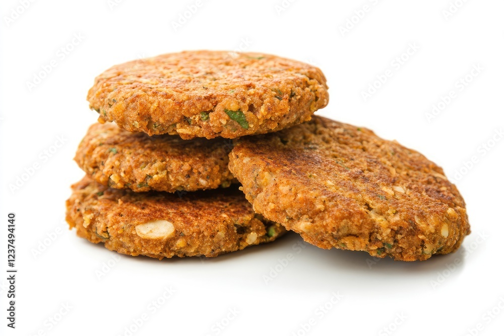 A Stack of Delicious Herb Falafel Patties A Stack of Delicious Herb Falafel Patties