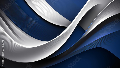 Black dark blue silver white modern abstract background. Geometric shape.